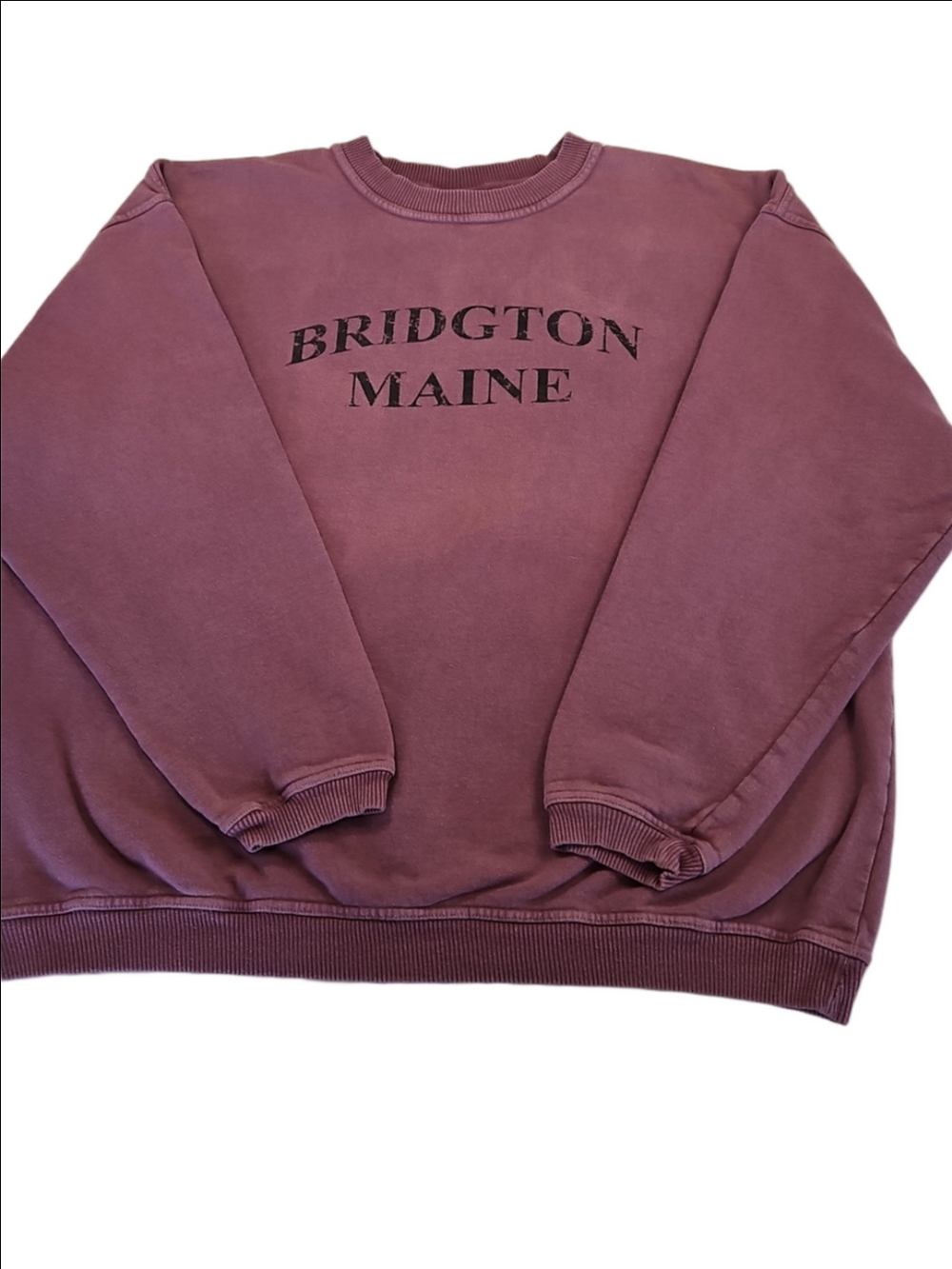 Bridgton Maine Crewneck Sweater - Dusty Mauve Size Large